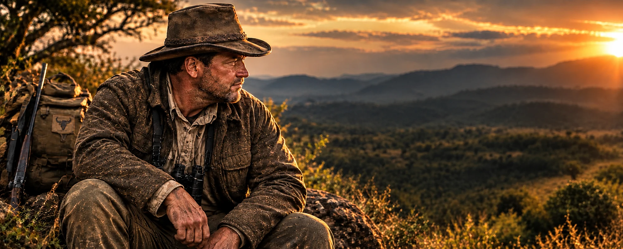 Kampvuur Safaris Outfitter Overlooking the African Savannah at Sunrise