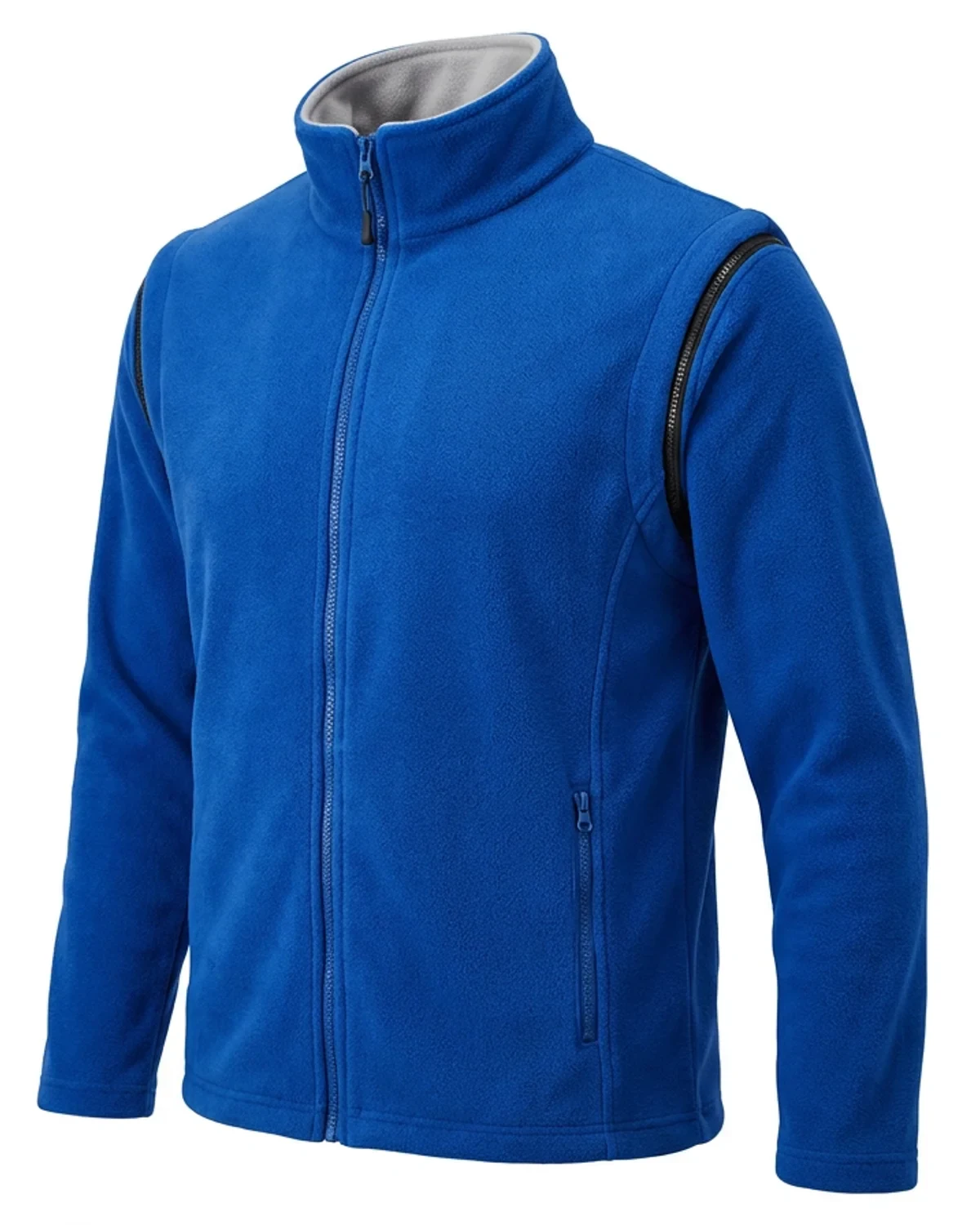 Ladies Polar Fleece Top with Zip-Off Sleeves & Pockets - View 1