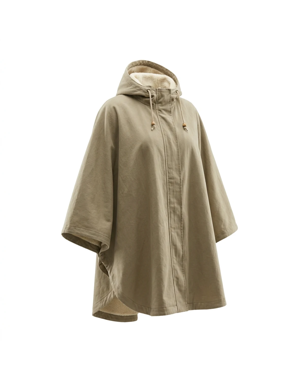 Safari Poncho - Polar Fleece Lined (Knee Length 97cm) - View 1