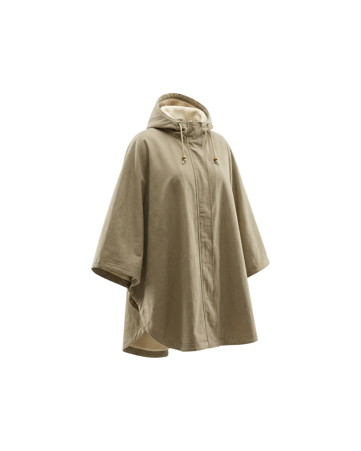 Safari Poncho - Closed Neck Polar Fleece Lined (Knee Length) - View 1
