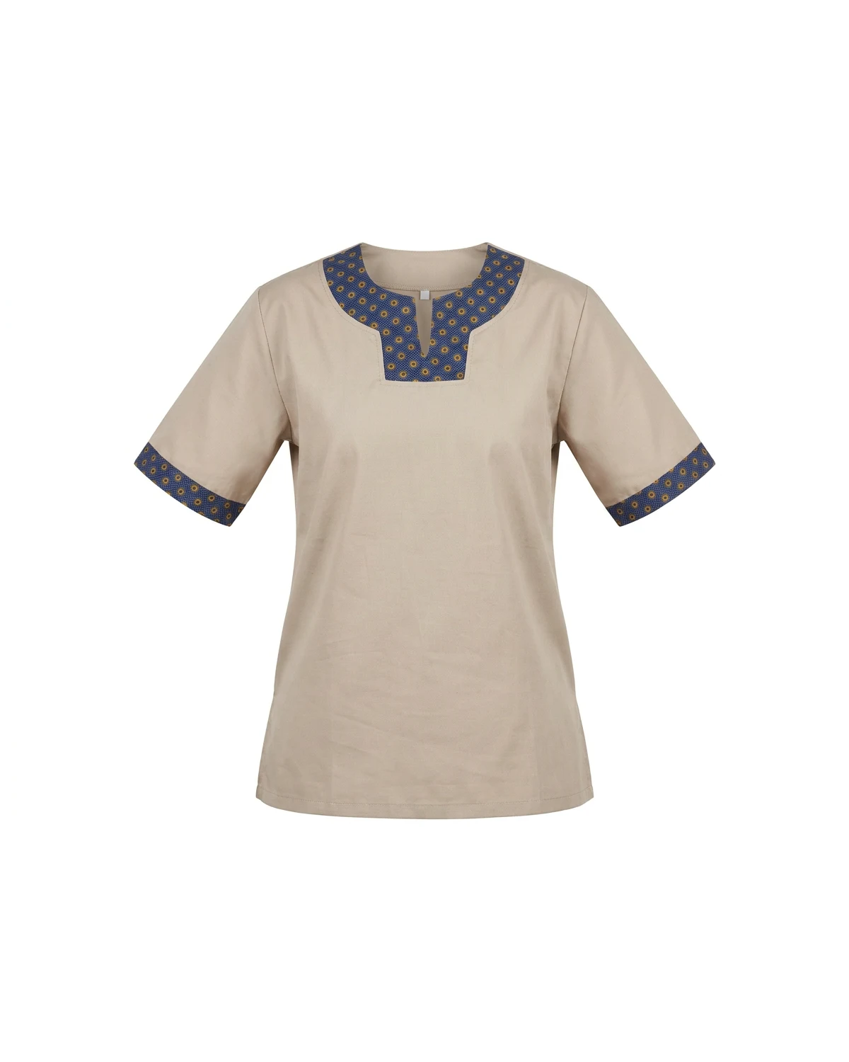 Unisex Housekeeping Tunic - Shweshwe Trim SS - View 1