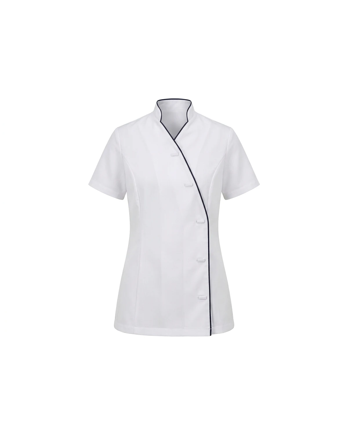 Ladies Ivy Mandarin Collar Spa Tunic - Short Sleeve - View 1