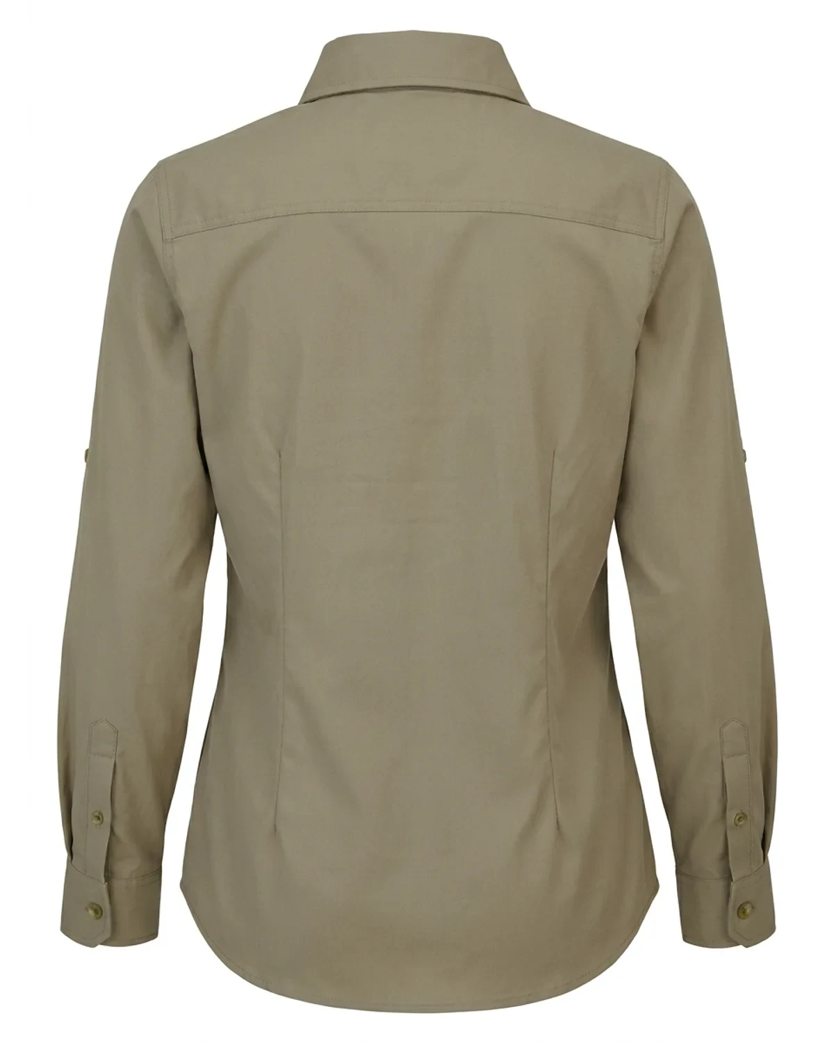 Ladies Safari Bush Shirt with Rounded Collar - Long Sleeve - View 1