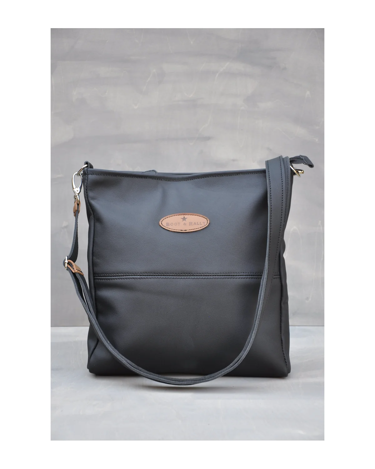 Sling Bag - Full Leather (Matt Black)